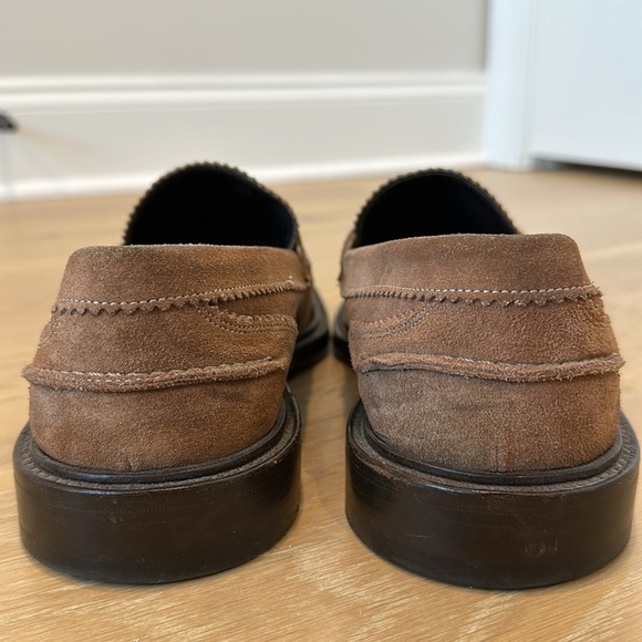 Canali Men’s Suede Penny Loafers Size 43 Italy Business Career Preppy Leather main image 4